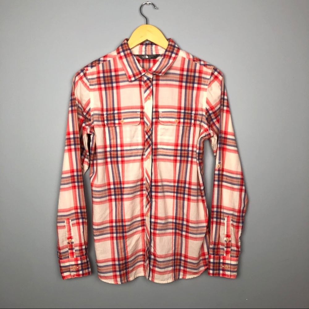 THE NORTH FACE women’s plaid button Down shirt M